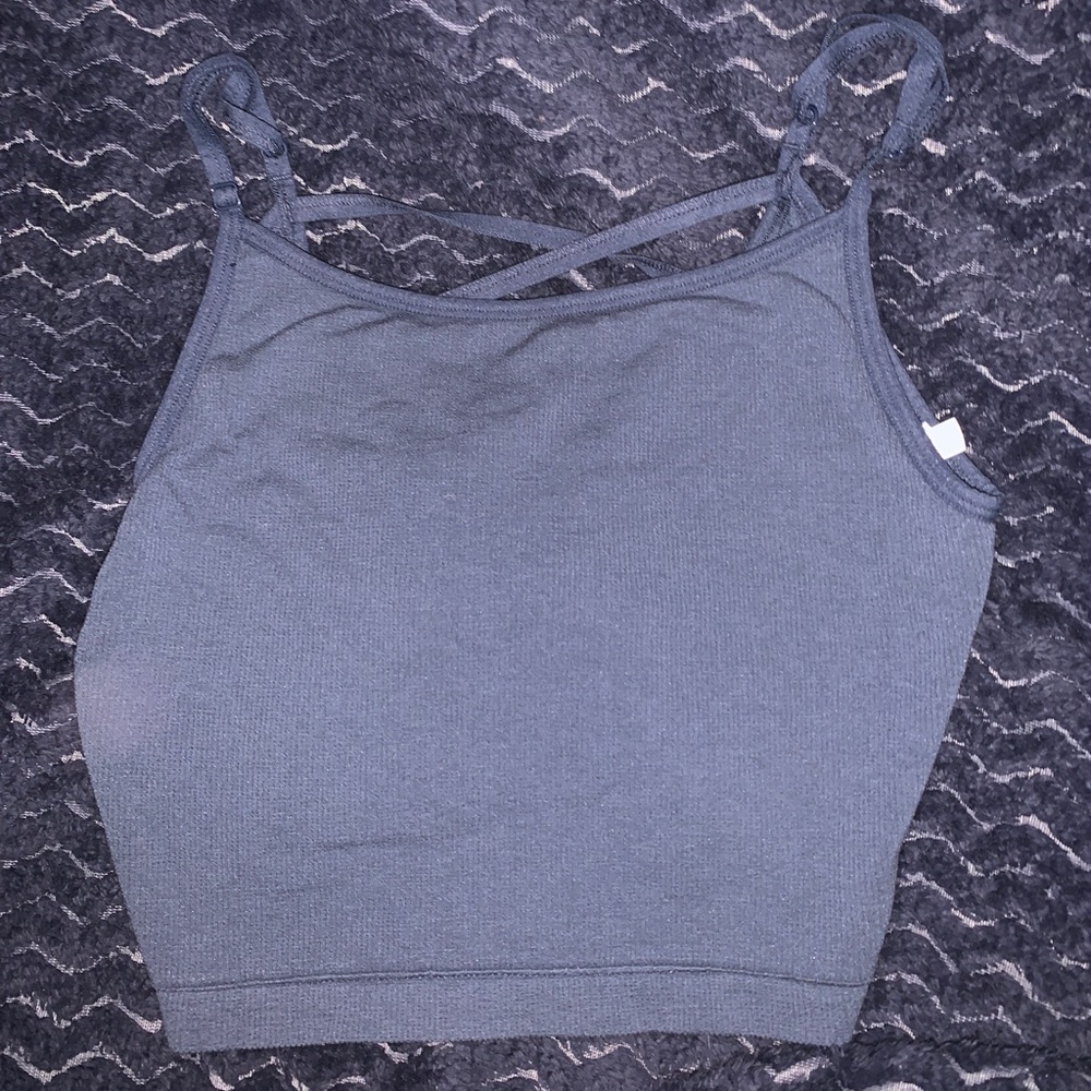 Blue cropped top